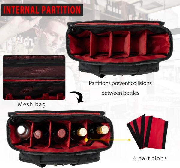 Bartender Bag, Bartender Kit Travel Bag for Cockta... - Image 4