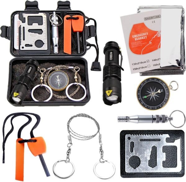 EMDMAK Survival Kit Outdoor Emergency Gear Kit for... - Image 2