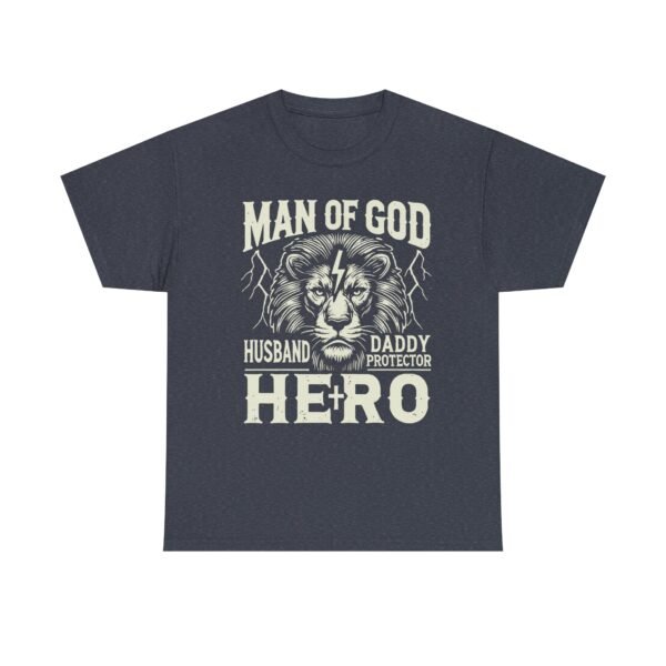 Heroic Faith Unisex Heavy Cotton Tee - Man of God, Husband, Daddy, Protector, Gift for Dads, Father's Day, Christian Apparel - Image 31