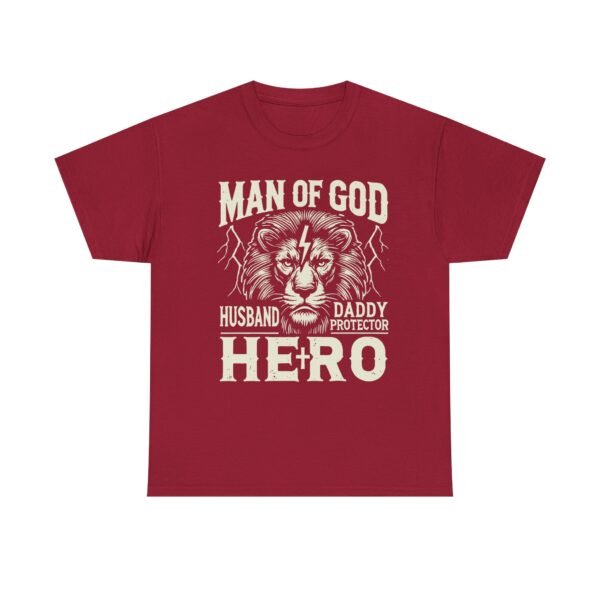 Heroic Faith Unisex Heavy Cotton Tee - Man of God, Husband, Daddy, Protector, Gift for Dads, Father's Day, Christian Apparel - Image 39