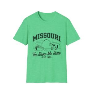 Missouri Unisex Softstyle T-Shirt, Show-Me State Tee, State Pride Shirt, Gift for Travelers, Casual Wear, Souvenir Apparel