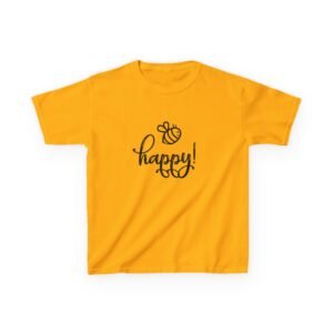 Kids Happy Bee Tee | Cute Kids T-Shirt | Bee-Themed Gift | Birthday Apparel | Summer Outfit | Children’s Clothing | Fun Shirt