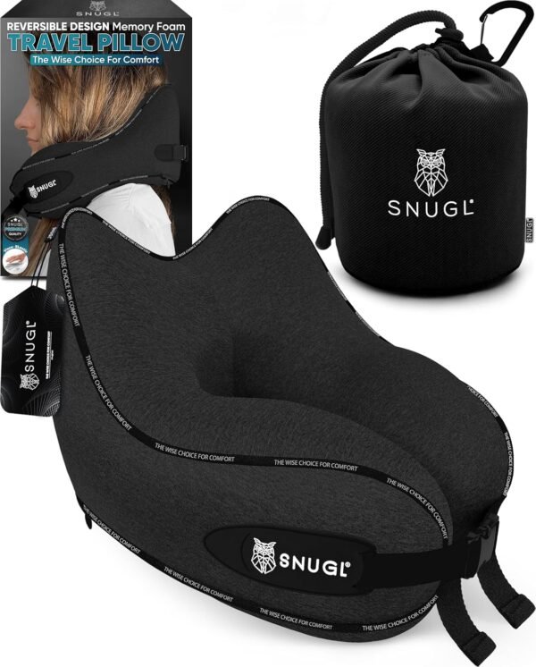 SNUGL Travel Pillow – Memory Foam Pillows - Neck P... - Image 2