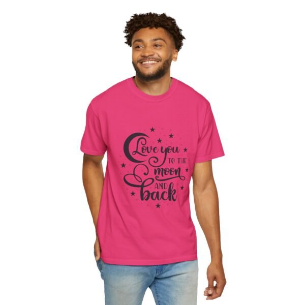 Love You to the Moon and Back Unisex T-Shirt | Cute Gift for Him/Her, Relaxed Fit Tee, Relationship Gift, Gift for Parents, Couple's Shirt - Image 6