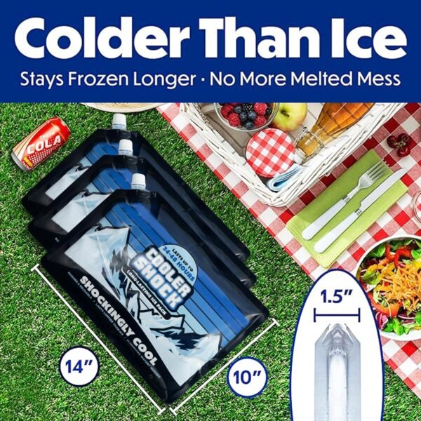 Cooler Shock Reusable Ice Packs for Cooler - Long ... - Image 4