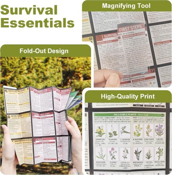 Tiny Pocket Survival Guide EDC Survival Kits Milit... - Image 6
