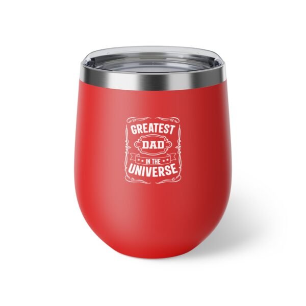 Greatest Dad in the Universe Copper Insulated Cup | 12oz Travel Mug, Gifts for Dad, Father's Day, Coffee Lover, Unique Dad Gifts - Image 5