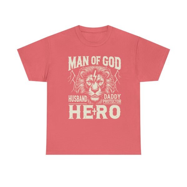 Heroic Faith Unisex Heavy Cotton Tee - Man of God, Husband, Daddy, Protector, Gift for Dads, Father's Day, Christian Apparel - Image 8