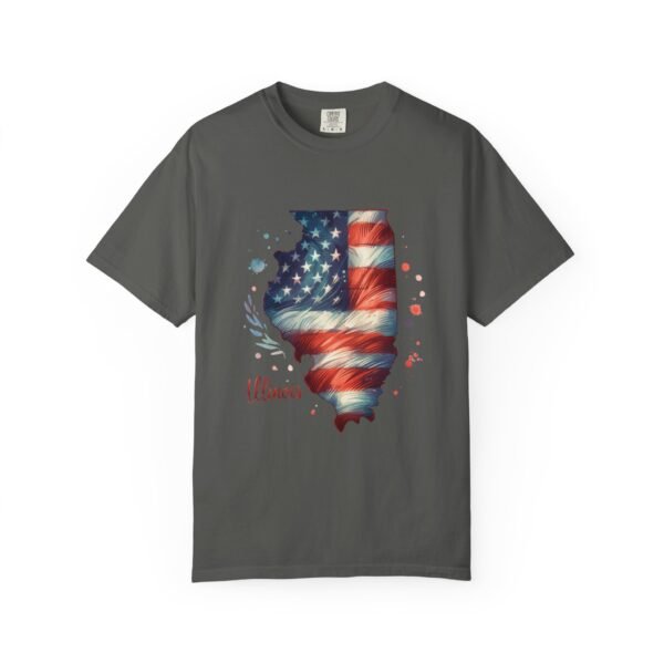 Illinois Flag Unisex T-Shirt, Independence Day Outfit, Patriotic Apparel, Americana Style, Gift for Illinois Residents - Image 31