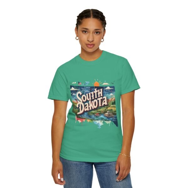 South Dakota Unisex Garment-Dyed T-shirt, Vintage South Dakota Tee, Travel Souvenir Shirt, Perfect for Vacation or Gift, Casual Wear, [...] - Image 58