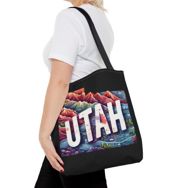 Utah Landscape Tote Bag, Eco-Friendly Shopping, Travel Accessory, Gift for Adventurers, Modern Design, AOP Tote - Image 8