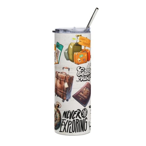 Adventurous Travel Tumbler - 20oz Stainless Steel, Explore, Travel Mug, Gift for Travelers, Vacation Accessories, Road Trip Essentials