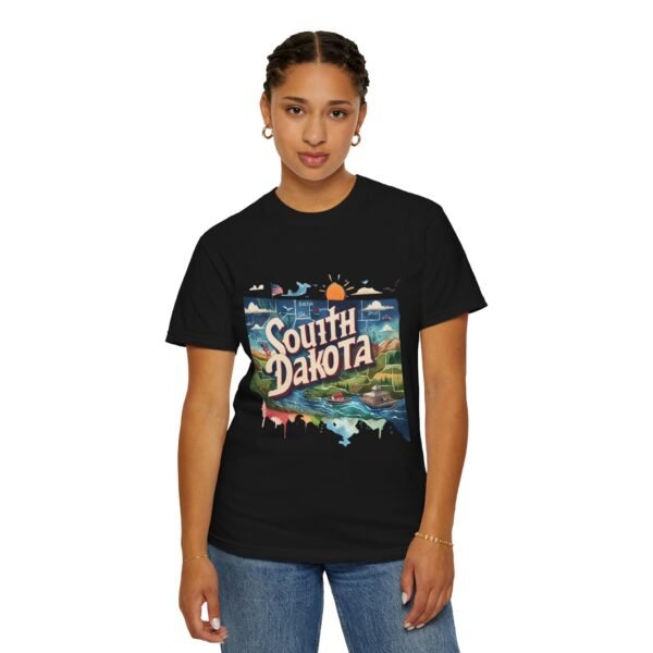 South Dakota Unisex Garment-Dyed T-shirt, Vintage South Dakota Tee, Travel Souvenir Shirt, Perfect for Vacation or Gift, Casual Wear, [...] - Image 76