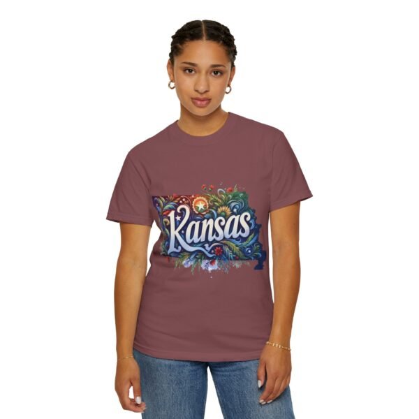 Kansas Floral Unisex T-Shirt, Graphic Tee, Gift for Kansans, State Pride Shirt, Casual Wear, Summer Shirt - Image 22