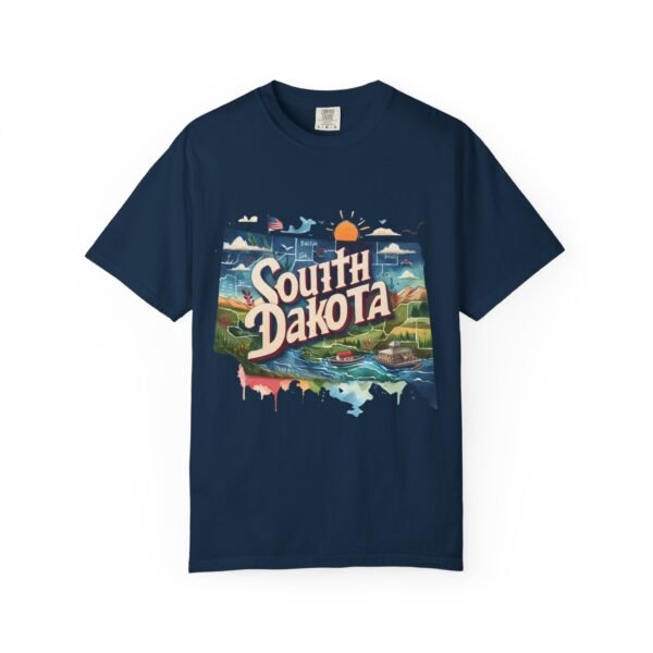 South Dakota Unisex Garment-Dyed T-shirt, Vintage South Dakota Tee, Travel Souvenir Shirt, Perfect for Vacation or Gift, Casual Wear, [...] - Image 67