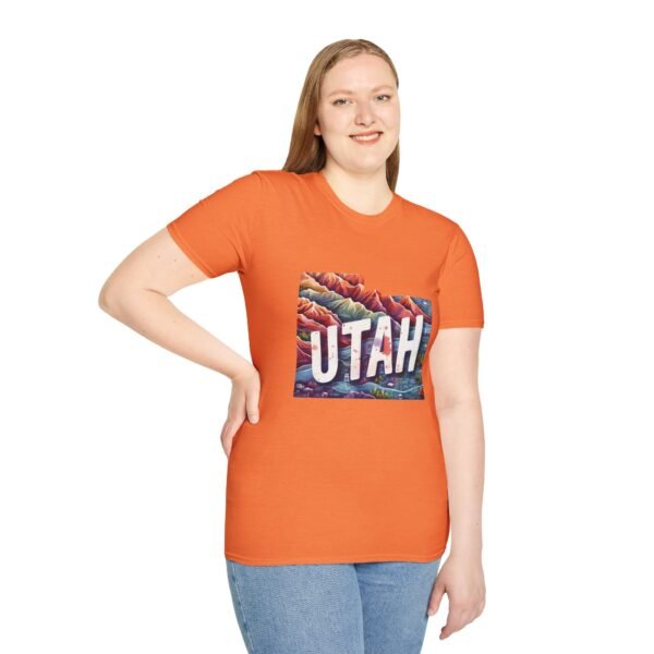 Utah Adventure T-Shirt, Unisex Softstyle Tee, Vintage Nature Shirt, Travel Gift, Summer Attire, Outdoor Lover Apparel - Image 13