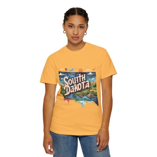 South Dakota Unisex Garment-Dyed T-shirt, Vintage South Dakota Tee, Travel Souvenir Shirt, Perfect for Vacation or Gift, Casual Wear, [...] - Image 28