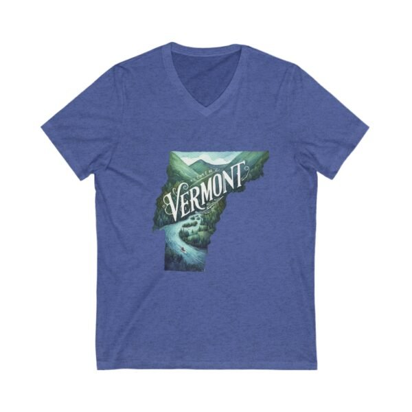 Vermont V-Neck Tee, Unisex Vermont Shirt, Nature Lover's Tee, Travel Souvenir Tee, Gift for Outdoor Enthusiasts - Image 9