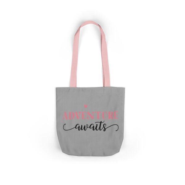 Adventure Awaits Canvas Tote Bag with 5-Color Straps, Reusable Shopping Bag, Beach Tote, Travel Bag, Gift for Adventurers, Eco-Friendly Tote - Image 17