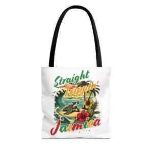 Tote Bag with Tropical Vibes - Straight Trippin' Jamaica Design, Beach Accessory, Summer Tote, Travel Bag, Gift for Travelers, [...]