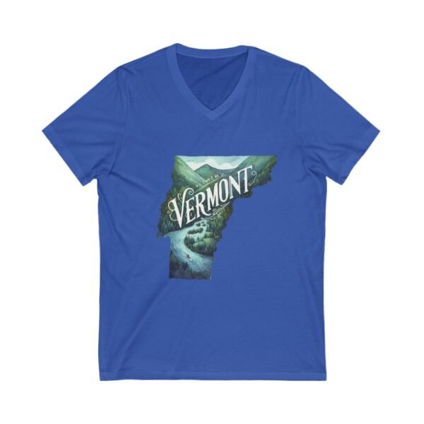 Vermont V-Neck Tee, Unisex Vermont Shirt, Nature Lover's Tee, Travel Souvenir Tee, Gift for Outdoor Enthusiasts - Image 7