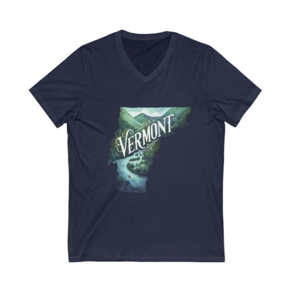 Vermont V-Neck Tee, Unisex Vermont Shirt, Nature Lover's Tee, Travel Souvenir Tee, Gift for Outdoor Enthusiasts - Image 13