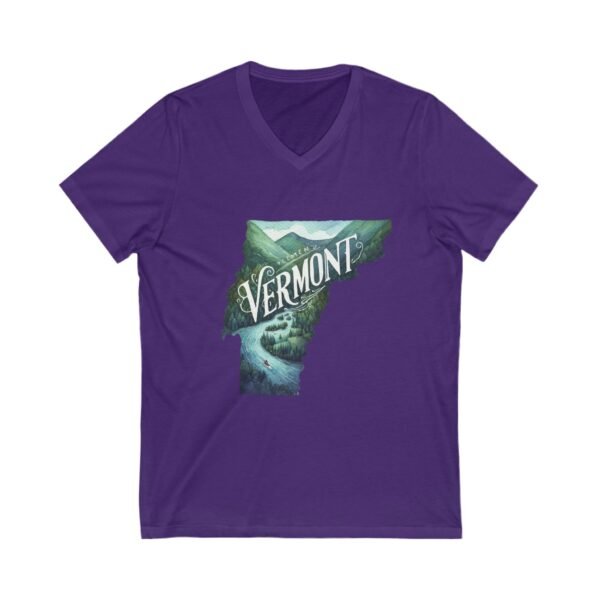Vermont V-Neck Tee, Unisex Vermont Shirt, Nature Lover's Tee, Travel Souvenir Tee, Gift for Outdoor Enthusiasts - Image 15