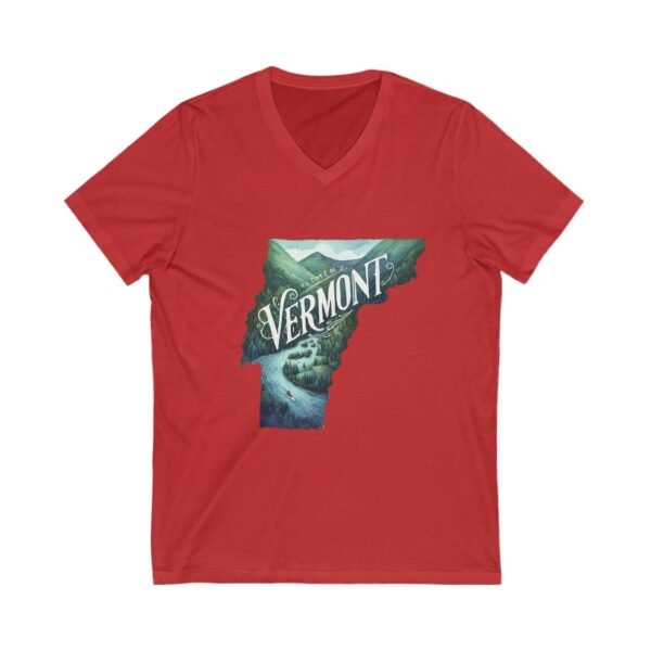 Vermont V-Neck Tee, Unisex Vermont Shirt, Nature Lover's Tee, Travel Souvenir Tee, Gift for Outdoor Enthusiasts - Image 17
