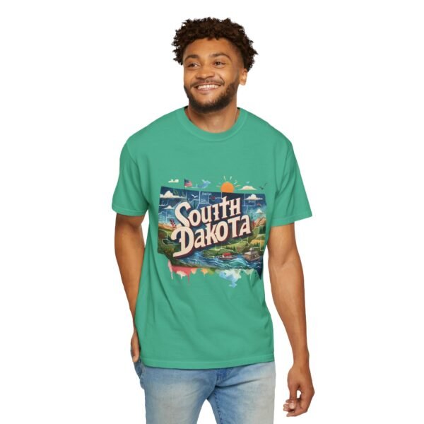 South Dakota Unisex Garment-Dyed T-shirt, Vintage South Dakota Tee, Travel Souvenir Shirt, Perfect for Vacation or Gift, Casual Wear, [...] - Image 60
