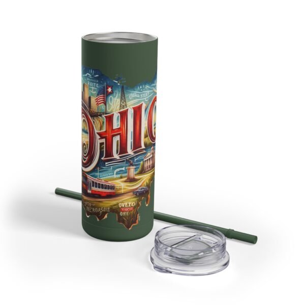 Ohio-themed Skinny Matte Tumbler, Stylish Travel Mug, Personalized Gift, Drinkware for Any Occasion, Home and Office Decor, Unique [...] - Image 14