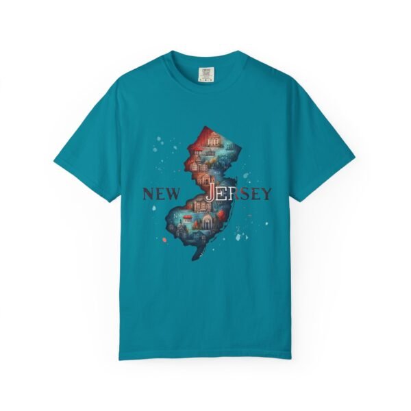 New Jersey Map T-Shirt, Garment-Dyed Tee, Travel Souvenir Shirt, NJ State Pride Apparel, Gift for New Jersey Lovers, Casual Wear - Image 43