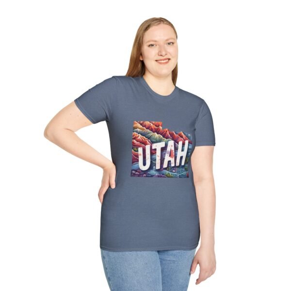 Utah Adventure T-Shirt, Unisex Softstyle Tee, Vintage Nature Shirt, Travel Gift, Summer Attire, Outdoor Lover Apparel - Image 85