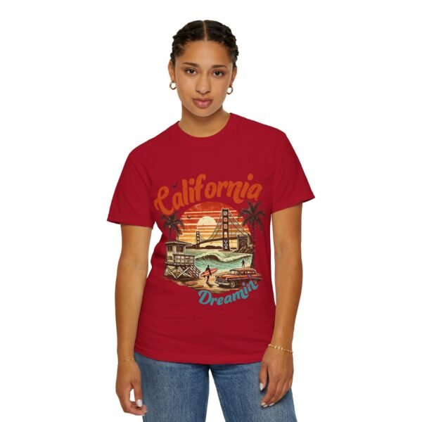 California Dreamin' Unisex Garment-Dyed T-Shirt, Vintage Style Tee, Summer Apparel, Beachwear, Tourist Souvenir, Gift for Travelers - Image 130