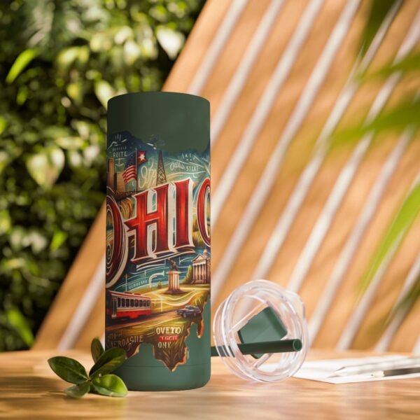Ohio-themed Skinny Matte Tumbler, Stylish Travel Mug, Personalized Gift, Drinkware for Any Occasion, Home and Office Decor, Unique [...] - Image 15