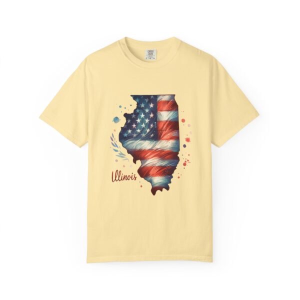 Illinois Flag Unisex T-Shirt, Independence Day Outfit, Patriotic Apparel, Americana Style, Gift for Illinois Residents - Image 19