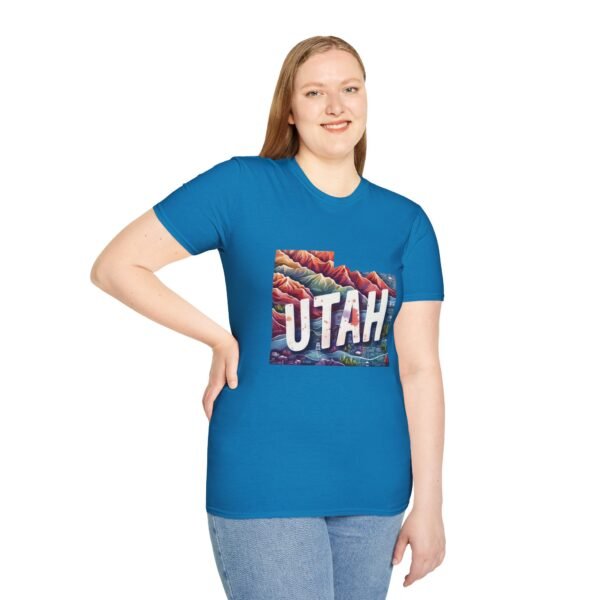 Utah Adventure T-Shirt, Unisex Softstyle Tee, Vintage Nature Shirt, Travel Gift, Summer Attire, Outdoor Lover Apparel - Image 93