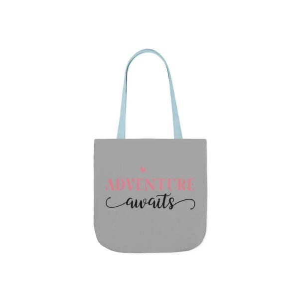 Adventure Awaits Canvas Tote Bag with 5-Color Straps, Reusable Shopping Bag, Beach Tote, Travel Bag, Gift for Adventurers, Eco-Friendly Tote - Image 11