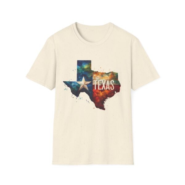 Texas Galaxy Unisex Softstyle T-Shirt, Gift for Texas Fans, Casual Wear, State Pride Shirt, Summer Outfit, Birthday Gift - Image 2