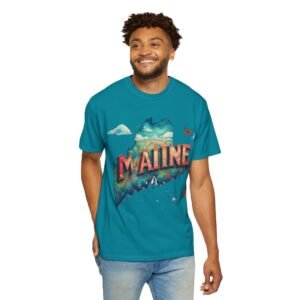 Maine Graphic T-Shirt, Unisex Casual Tee, Summer Wardrobe Staple, Gift for Nature Lovers, Relaxed Fit Top