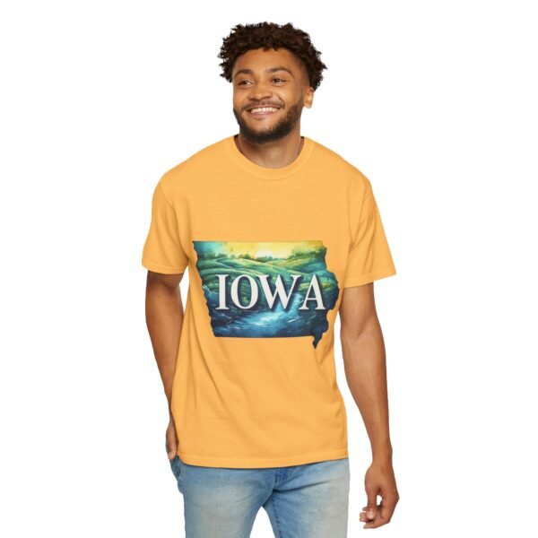 Iowa Scenic Unisex Garment-Dyed T-Shirt, Vintage Tee, Travel Souvenir, Nature Lover Gift, Iowa Pride Apparel, Casual Wear - Image 34