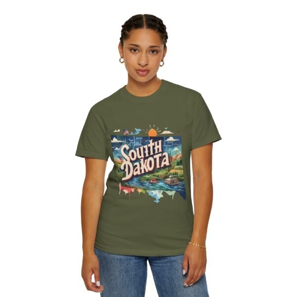South Dakota Unisex Garment-Dyed T-shirt, Vintage South Dakota Tee, Travel Souvenir Shirt, Perfect for Vacation or Gift, Casual Wear, [...] - Image 46