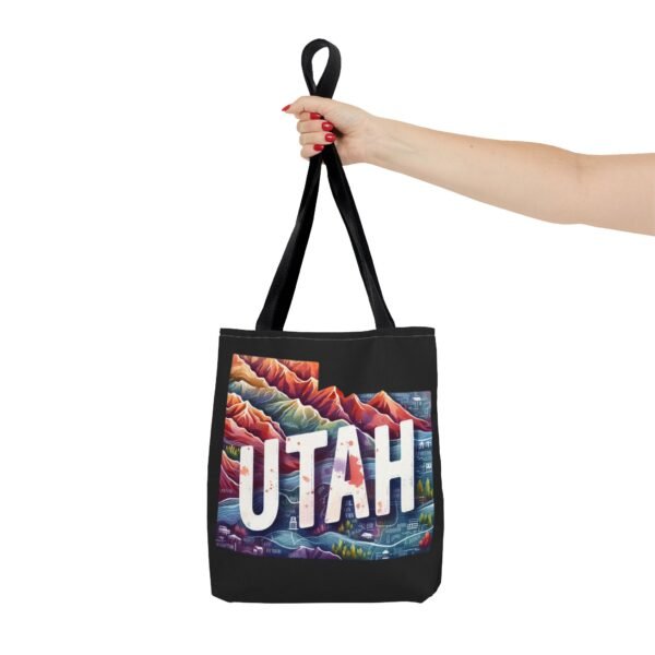 Utah Landscape Tote Bag, Eco-Friendly Shopping, Travel Accessory, Gift for Adventurers, Modern Design, AOP Tote - Image 4