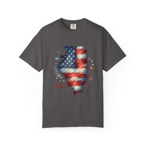 Illinois Flag Unisex T-Shirt, Independence Day Outfit, Patriotic Apparel, Americana Style, Gift for Illinois Residents - Image 61