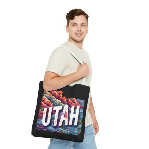 Utah Landscape Tote Bag, Eco-Friendly Shopping, Travel Accessory, Gift for Adventurers, Modern Design, AOP Tote - Image 35
