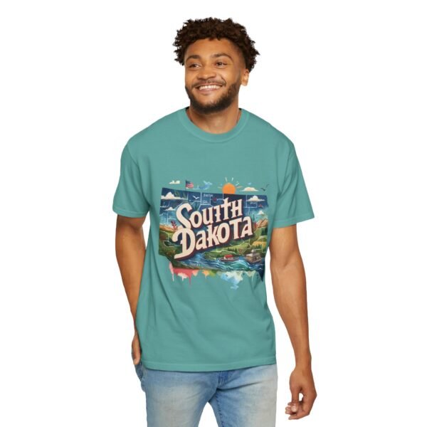 South Dakota Unisex Garment-Dyed T-shirt, Vintage South Dakota Tee, Travel Souvenir Shirt, Perfect for Vacation or Gift, Casual Wear, [...] - Image 66
