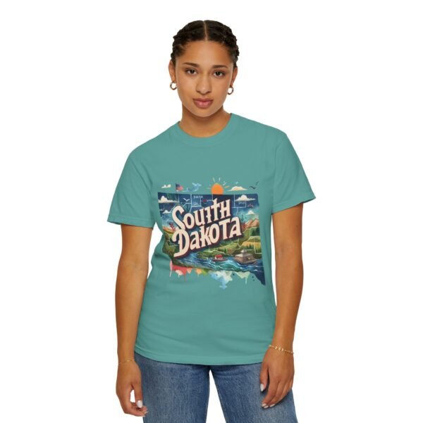 South Dakota Unisex Garment-Dyed T-shirt, Vintage South Dakota Tee, Travel Souvenir Shirt, Perfect for Vacation or Gift, Casual Wear, [...] - Image 64