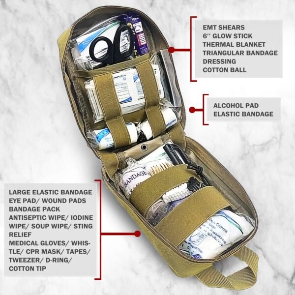 200 Pieces First Aid Kit IFAK Survival Kit Molle S... - Image 3