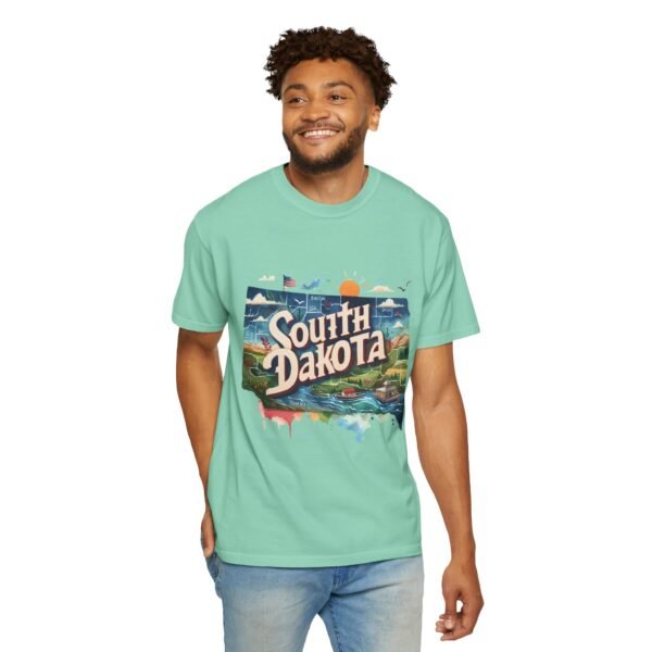 South Dakota Unisex Garment-Dyed T-shirt, Vintage South Dakota Tee, Travel Souvenir Shirt, Perfect for Vacation or Gift, Casual Wear, [...] - Image 54