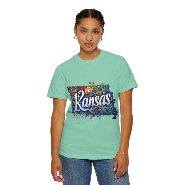 Kansas Floral Unisex T-Shirt, Graphic Tee, Gift for Kansans, State Pride Shirt, Casual Wear, Summer Shirt - Image 58