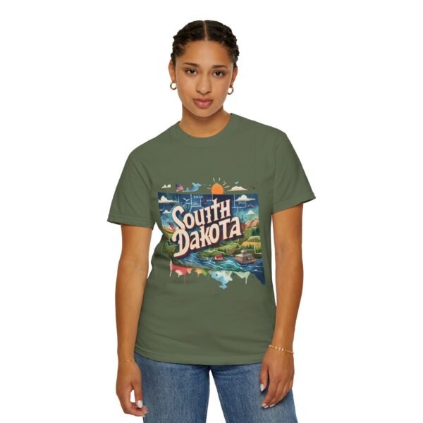 South Dakota Unisex Garment-Dyed T-shirt, Vintage South Dakota Tee, Travel Souvenir Shirt, Perfect for Vacation or Gift, Casual Wear, [...] - Image 40